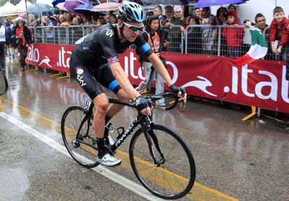 Bradley Wiggins, en la etapa del Giro del 10 de mayo en Pescara.