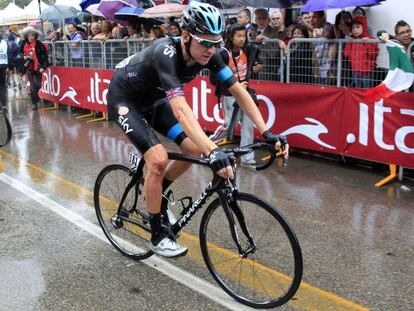 Bradley Wiggins, en la etapa del Giro del 10 de mayo en Pescara.
