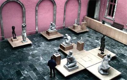 Aspecto del patio de esculturas dedicado a Clarà en el Museo de Arte Moderno de la Ciutadella.