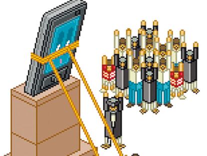 Ilustración de Boicoteo telefónico