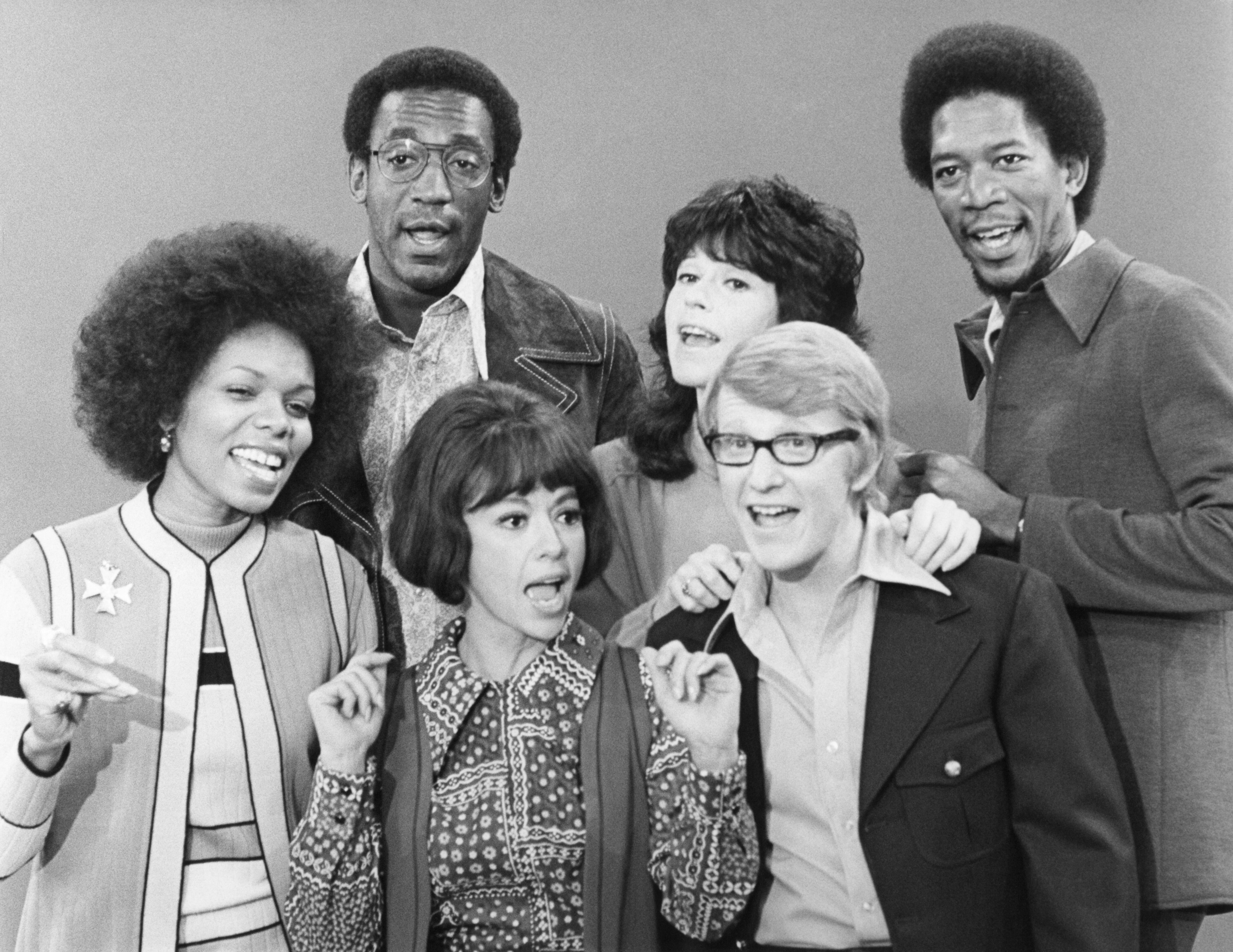 El reparto de 'The Electric Company', entre ellos Bill Cosby, Rita Moreno y Morgan Freeman.