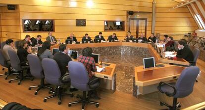 Sesión de debate de los Presupuestos en las Juntas Generales de Bizkaia.