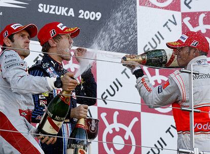 Vettel, Trulli y Hamilton, en el mismo orden en el que partieron, completan el podio del GP de Japón