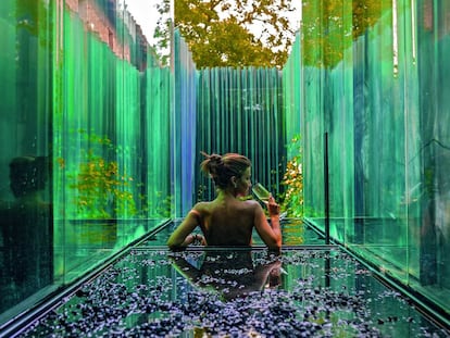 Interior del hotel Les Cols Pavellons, en Olot (Girona).