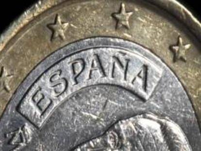 En la imagen, una moneda de euro de España en Duesseldorf, Alemania. EFE/Archivo