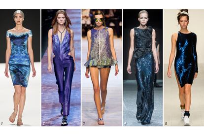 1. Naeem Khan. 2. Paco Rabbane. 3. Moncler Gamme Rouge. 4. Talbot Runhof. 5. Ashish.