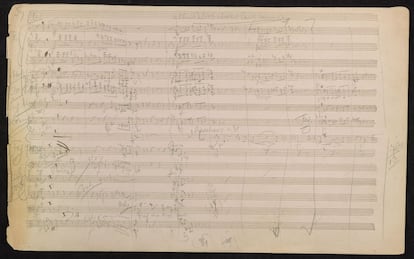 Partitura manuscrita original de Wagner (1854).