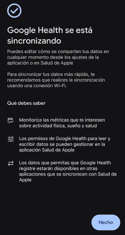 Google Health en iOS