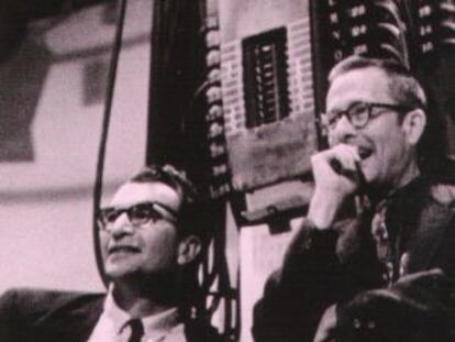 Dave Brubeck (i) y el periodista Ralph J. Gleason.