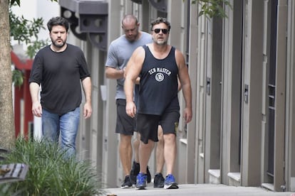 Russell Crowe, por las calles de Sidney.