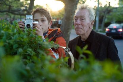 Thomas Horn y Max von Sydow en 'Tan fuerte, tan cerca'.