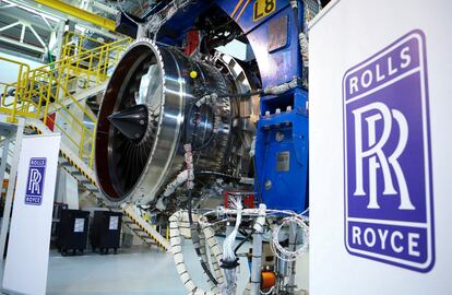 Motor de Rolls-Royce en la planta alemana de Dahlewitz, cerca de Berlín. Reuters