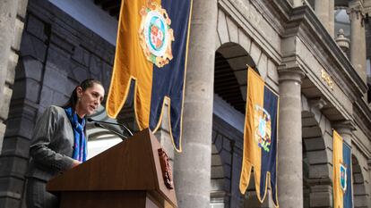 Claudia Sheinbaum en un evento de la UNAM, en septiembre de 2021.