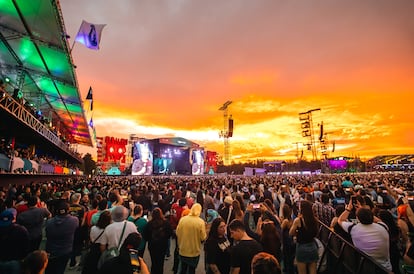 Aspecto del festival Vive Latino 2024 en el Autódromo Hermanos Rodríguez en Ciudad de México, el 17 de marzo de 2024.