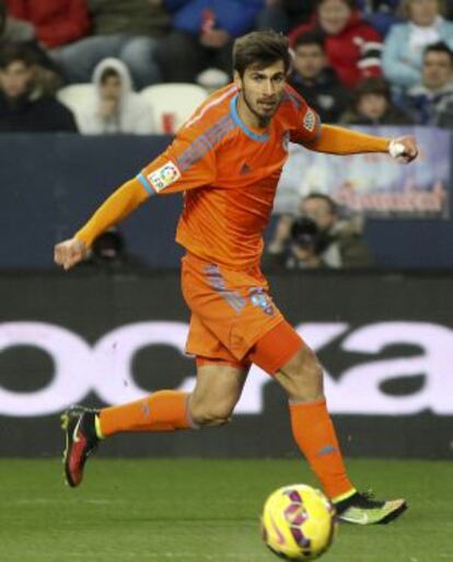 Joa Cancelo, en el encuentro del Valencia contra el Deportivo.