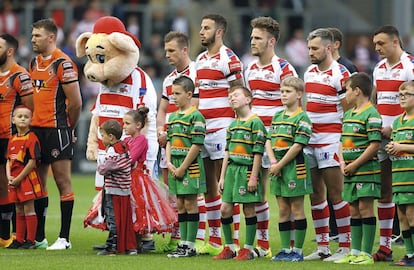 Mascota del Leigh Centurions. En el rugby tenemos el mismo problema.