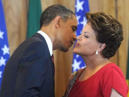 Dilma Rousseff y Barack Obama en Brasilia en 2011.