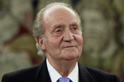 King Juan Carlos, pictured during an engagement on Monday.  