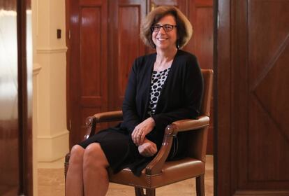 Ursula Keller, fotografiada antes de la entrevista en la sede de la Fundación BBVA.