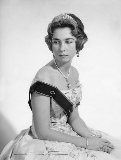 Retrato de Sofía como princesa de Grecia, en enero de 1962.