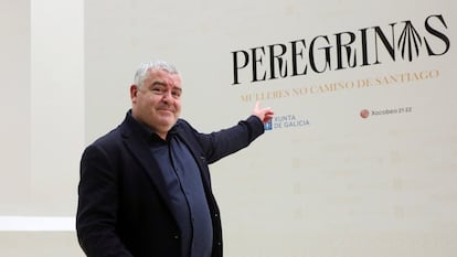 El juez José Antonio Vázquez Taín, en la presentación de su documental 'Peregrinas. Mulleres no Camiño de Santiago', el 18 de enero de 2022.