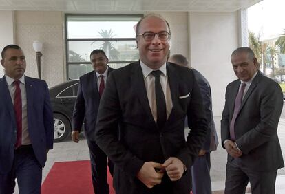 El primer ministro de Túnez, Elies Fajfaj, este miércoles antes de su dimisión.