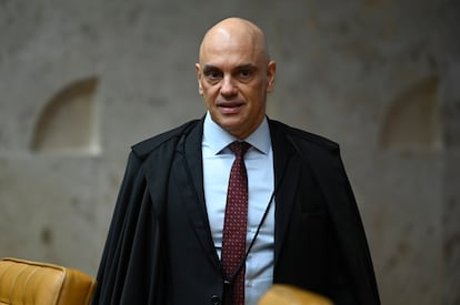 El juez Alexandre de Moraes en la Corte Suprema de Brasil, en septiembre de 2024.