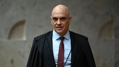 El juez Alexandre de Moraes en la Corte Suprema de Brasil, en septiembre de 2024.
