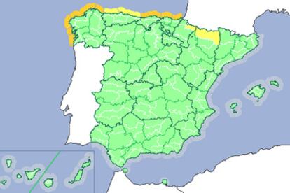 La Agencia Estatal de Metereología ha declarado riesgo importante en el norte peninsular