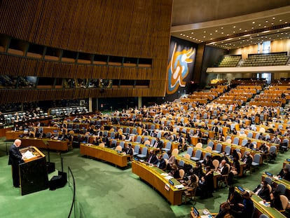 Reunión de emergencia de la Asamblea General de las Naciones Unidas, el 28 de febrero, para abordar la invasión rusa de Ucrania.