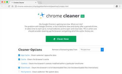 Pulsando el botón verde veremos cómo Chrome prescinde de los elementos innecesarios