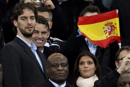 Pau Gasol en la grada del Soccer City