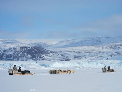 Excursión en trineo de perros por el distrito de Thule (Groenlandia).