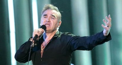 Morrissey durante el concierto del Premio Nobel de la Paz en Oslo, en 2013.