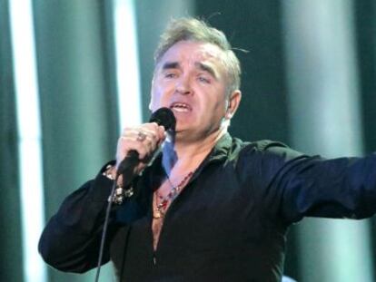 Morrissey durante el concierto del Premio Nobel de la Paz en Oslo, en 2013.