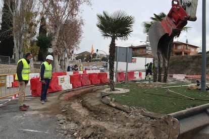 Obras en el municipio de Alhendín, en una imagen de archivo.