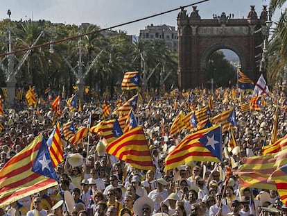 A protest in Barcelona in favor of independence.