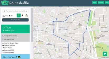 Route shuffle genera rutas aleatorias alrededor de una ubicación que elijamos