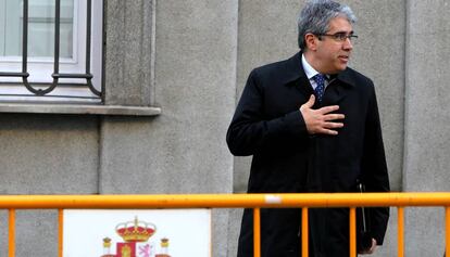 El diputado Francesc Homs a su llegada al Tribunal Supremo en Madrid.
