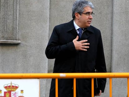 El diputat Francesc Homs arriba al Tribunal Suprem a Madrid.