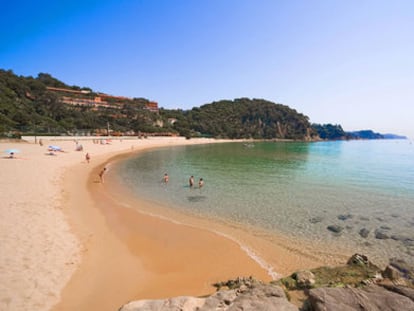 Playa de Santa Cristina, la patrona de Lloret de Mar (Girona)