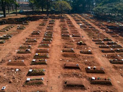Un cementerio en Vila Formosa, São Paulo, el pasado 6 de agosto.