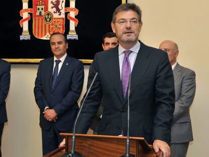 Rafael Catal&aacute; en la presentaci&oacute;n de los nuevos juzgados de Albacete. 