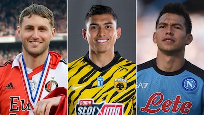 Santi Giménez, Chucky Lozano y Orbelín Pineda