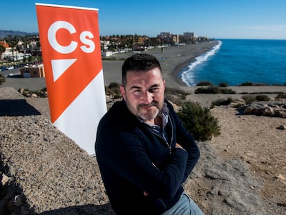 José Berto Casares, en el Peñón de Salobreña (Granada), este miércoles.