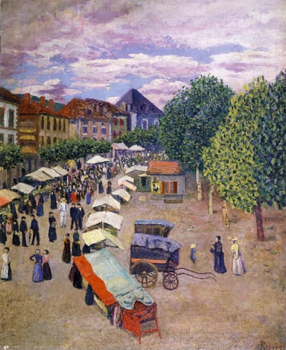 'El mercado de Dax' (1909), óleo de Darío de Regoyos.