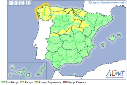Así está el tiempo en España hoy, según la Aemet.