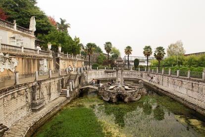 Vista del parque del Pasatiempo, en la localidad gallega de Betanzos.