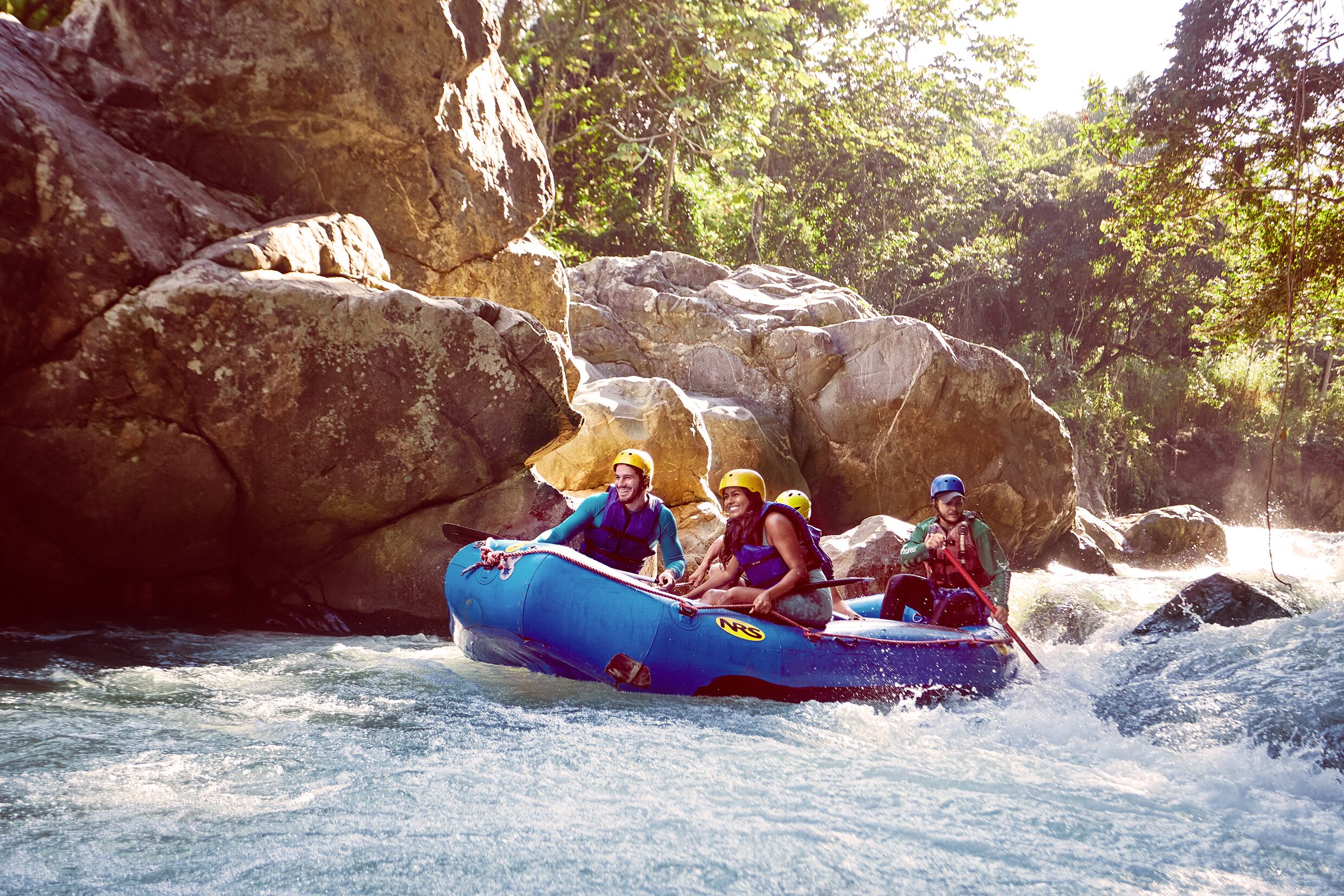 Rafting en el río Yaque del Norte, en en Jarabacoa.