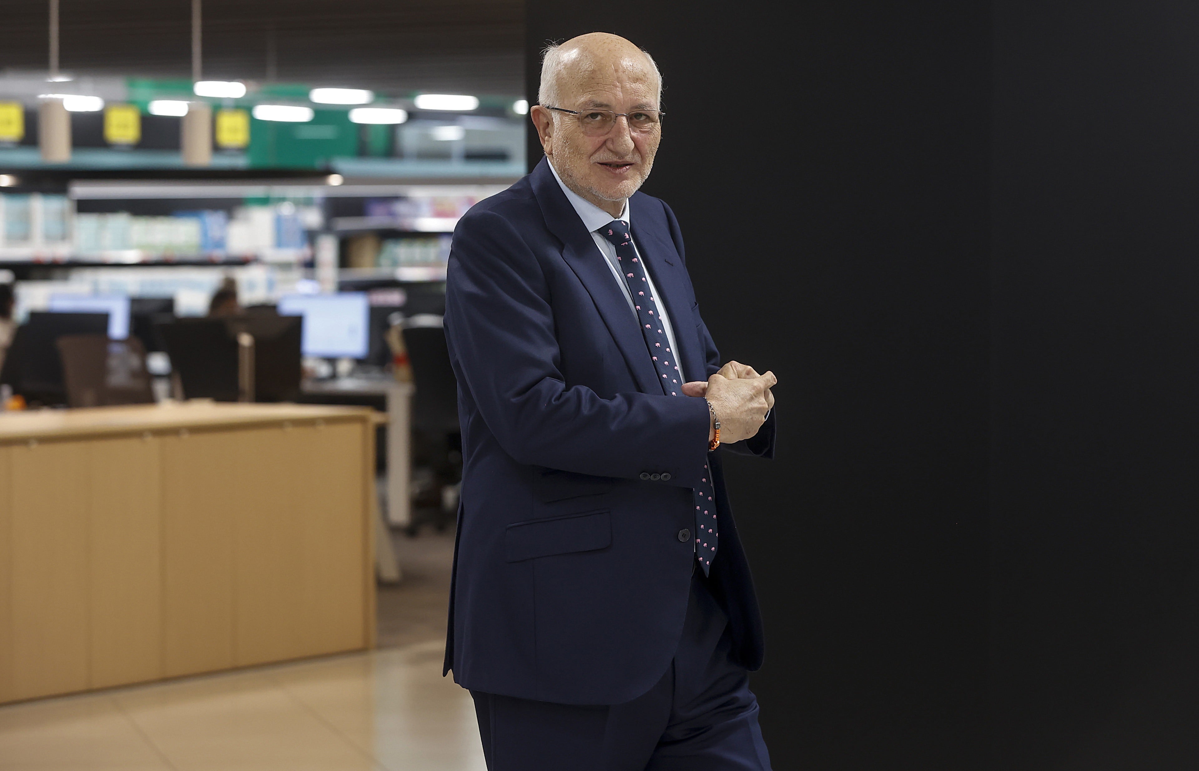 El presidente de Mercadona, Juan Roig, en la última rueda de prensa de resultados de la compañía.